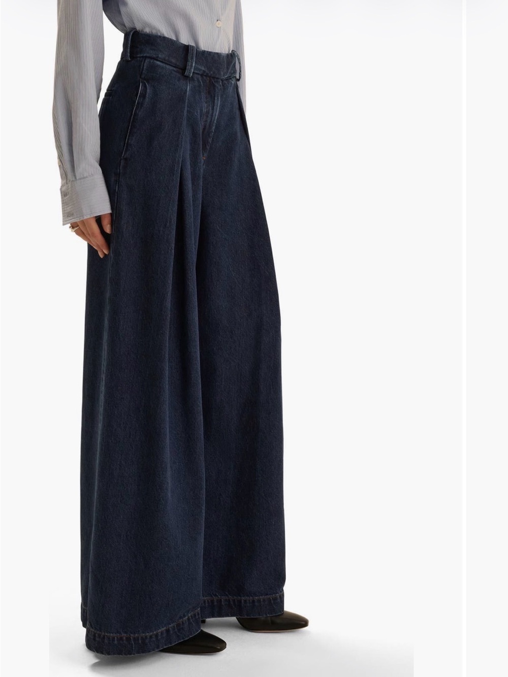 NWT Favorite Daughter Pleats for Days Wide Leg Jeans - Picture 2 of 6